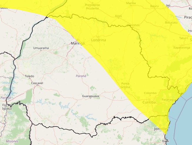 INMET Emite Alerta Amarelo De Tempestade Para Os Campos Gerais Nesta