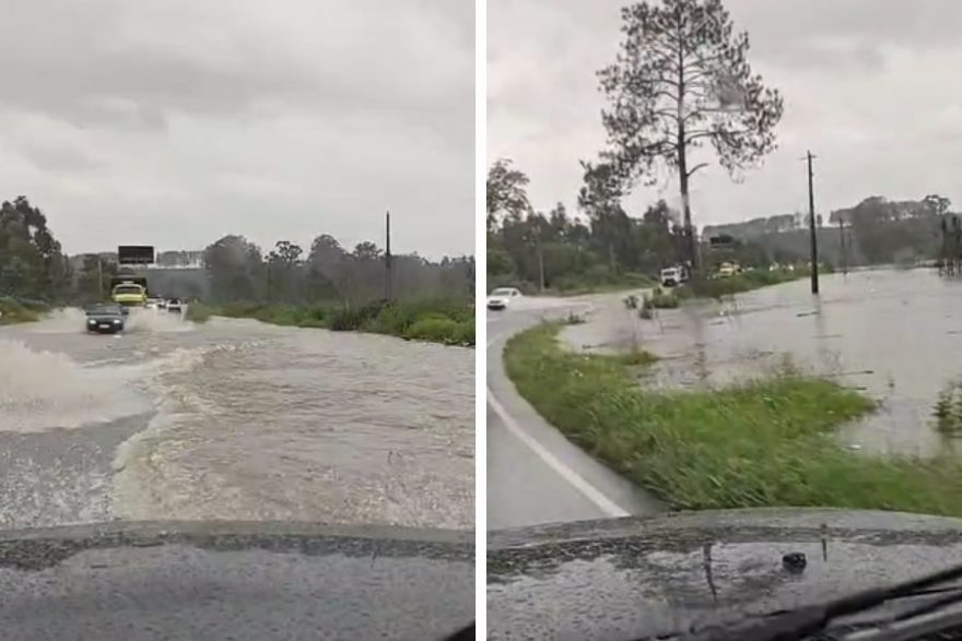 Rio Tibagi Transborda Sobre PR 151 Em Ponta Grossa D Ponta News