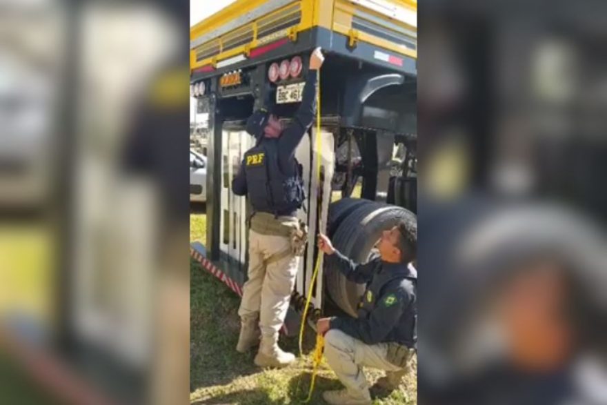 PRF flagra caminhão com suspensão irregular no Paraná - Blog do Caminhoneiro