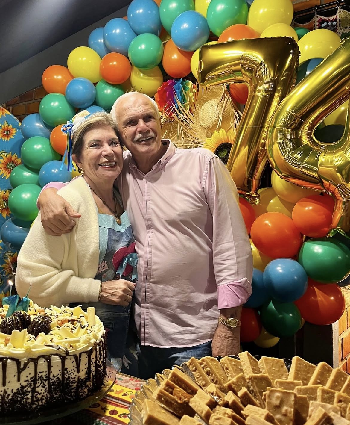 No click, registro amoroso com o esposo Lourival Schmidt